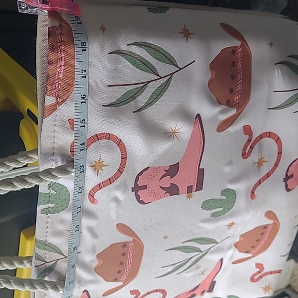 Weston Womens Themed Rope Handle Tote Bag Minor signs Of Wear . Shown in photo. - Picture 10 of 12